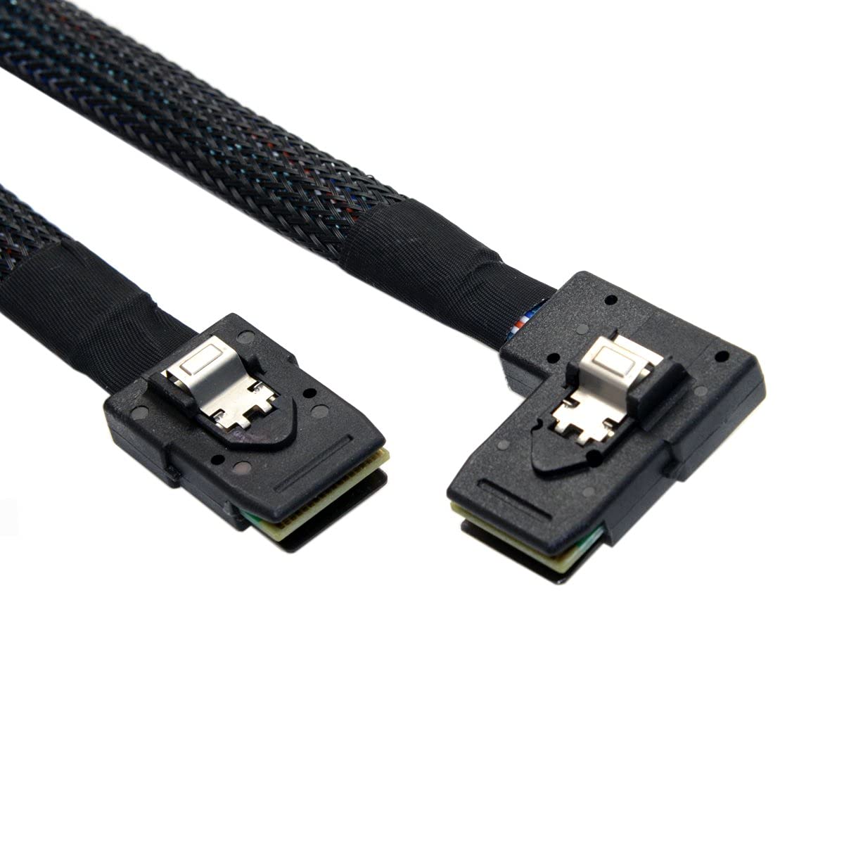 Chenyang Cy 80Cm Ultra Slim Flat Left Angled 90 Degree Mini Sas 36Pin Sff 8087 To 8087 Data Raid Cable