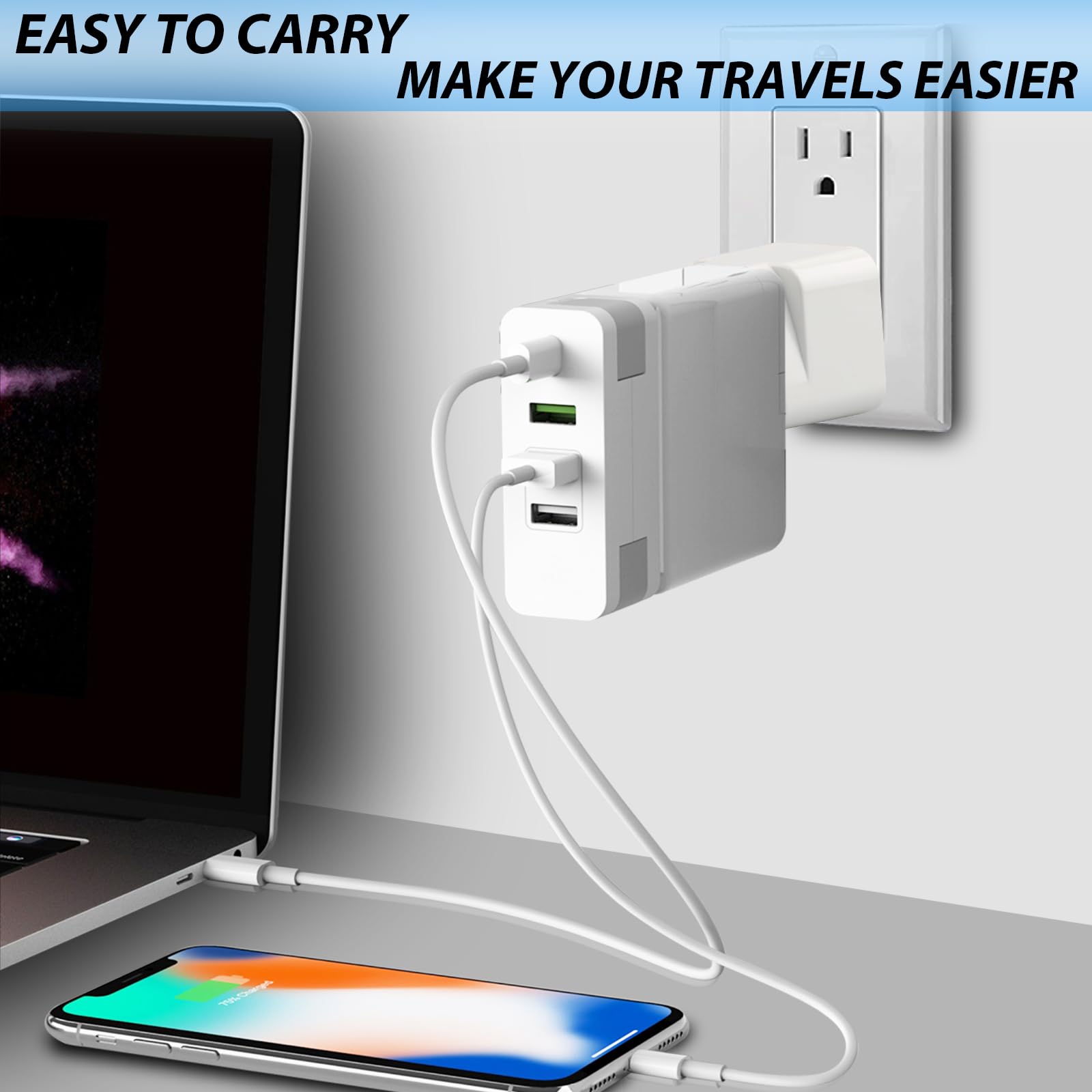 Europe To Us Plug Adapter, 3 Pack Uk To Us Plug Adapter, India To Us Plug Adapter, Universal Travel Adapter For Usa, Europe Aust