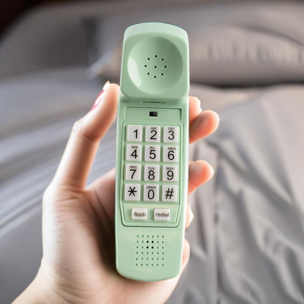 Land Line Telephones For Home - Corded, Easy-To-Use Big Button Telephone For Home Office, Seniors, And House Phone; Analog Desk