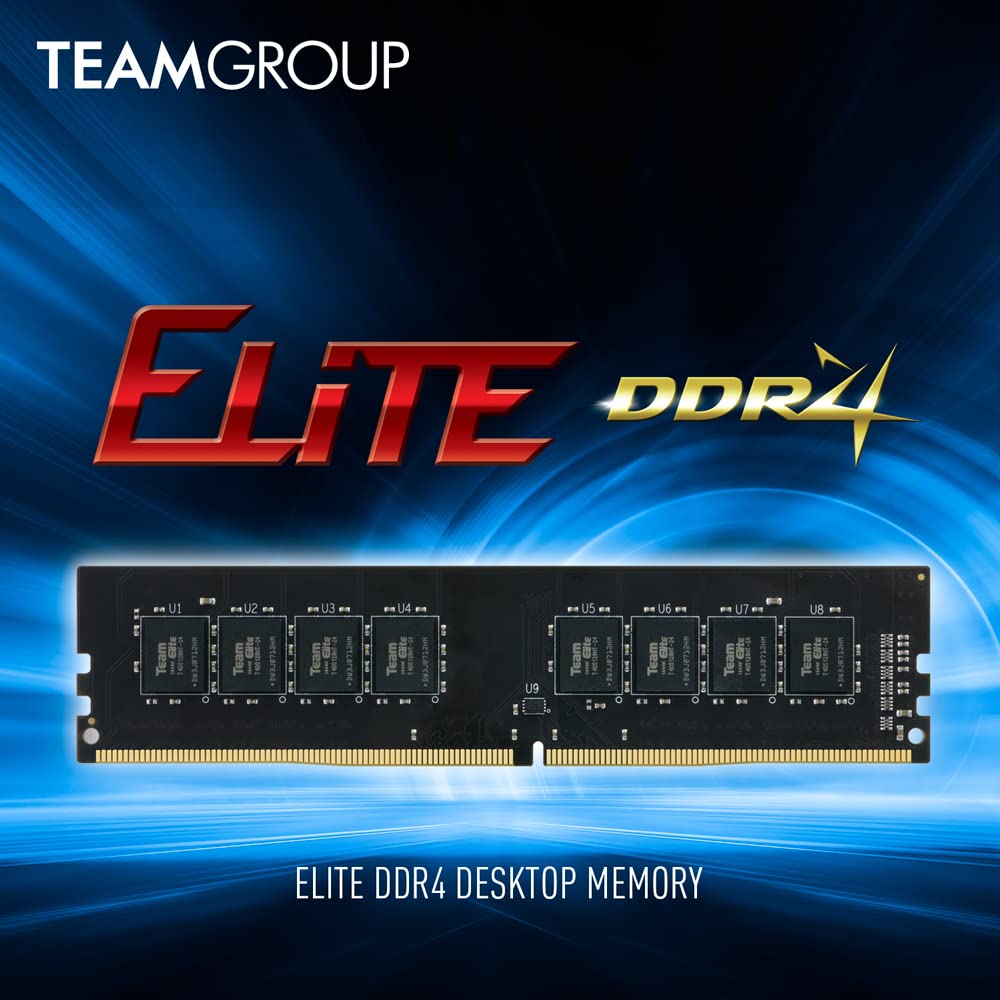 Teamgroup Elite Ddr4 8Gb Single 2666Mhz Pc4 21300 Cl19 Unbuffered Non Ecc 1.2V Udimm 288 Pin Pc Computer Desktop Memory Module R