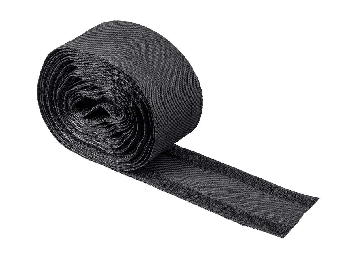 Monoprice Floor Wrap With Hook & Loop Fastener 76Mm Diameter 20 Feet Long Black