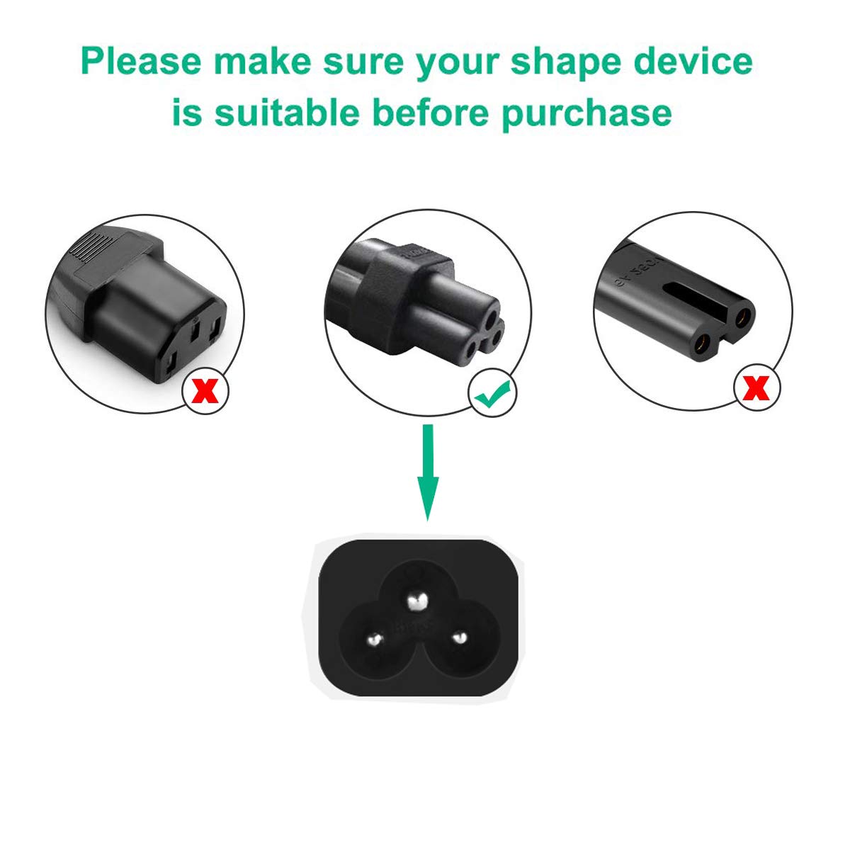 6Ft 18Awg Mickey Mouse Power Cord   Ideal For Lg Tv And Computer Power Cord   10A/1250W, 125V 120V 110V Load Power Cord Plugs