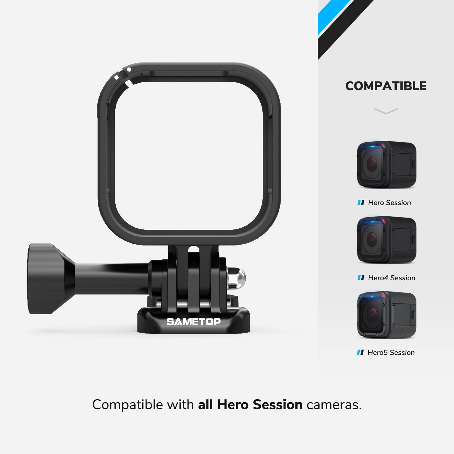 Sametop Case Frame Mount Housing Compatible With Gopro Hero 5 4 Session Cameras