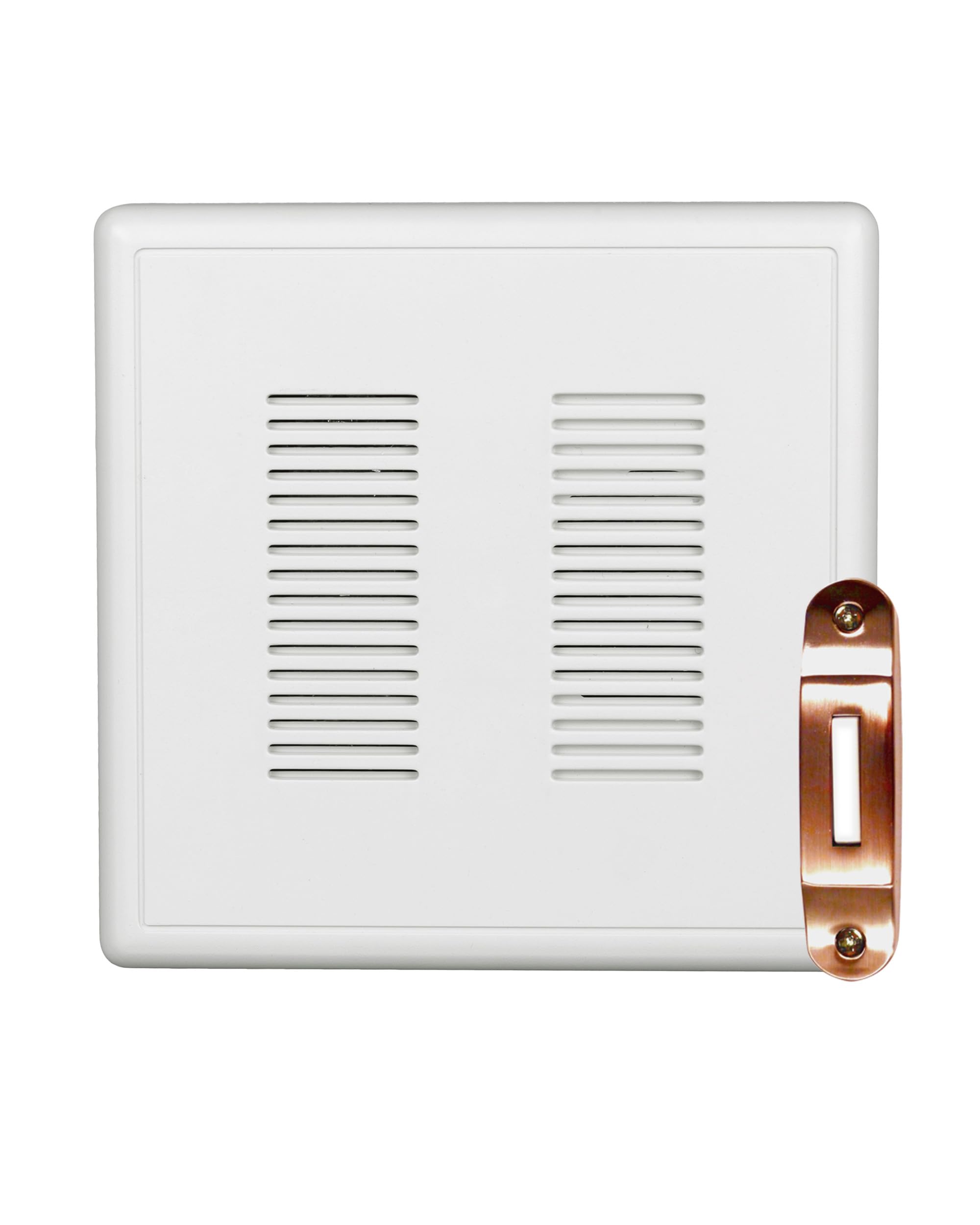 Primechime Plus 2 Electric Doorbell Kit   Doorbells For Home   Includes Selectable Ring Chimes   Deco Button, Copper   Nicor Lig