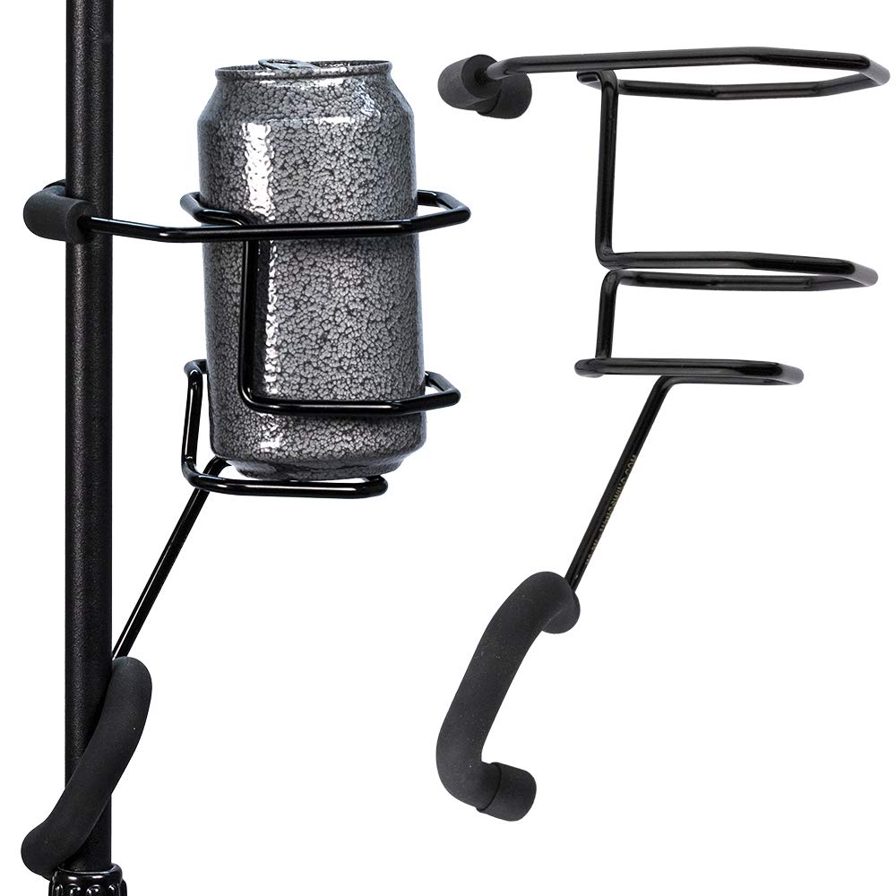 String Swing Sh01 Mic Stand Drink Holder For Coffee Travel Mug And Water Bottle   Made In Usa Black