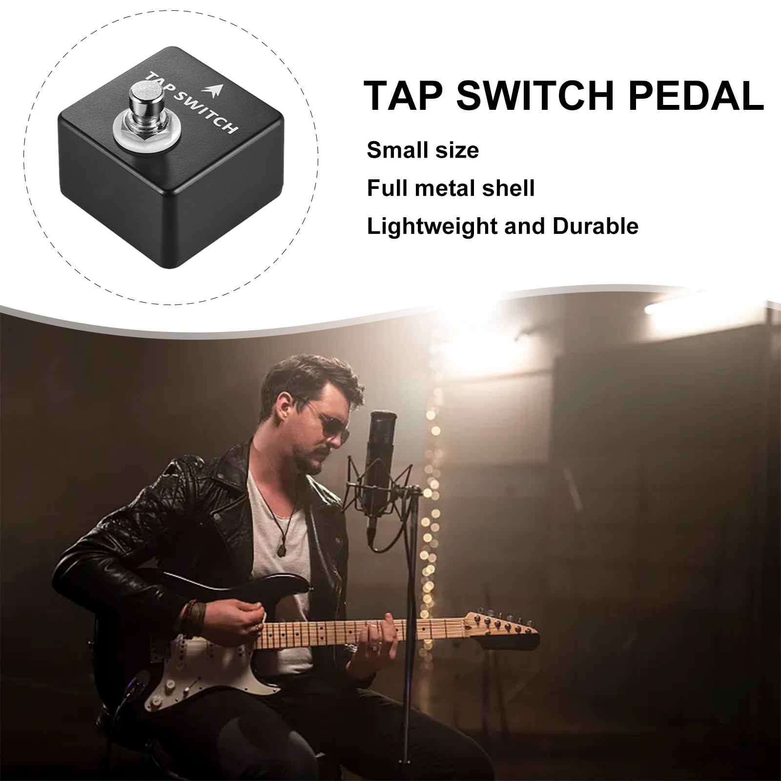 Guitar Footswitch Pedal Tap Switch Pedal, Single Momentary Footswitch, For Time Based Effects Pedal And Muti Effects Pedal