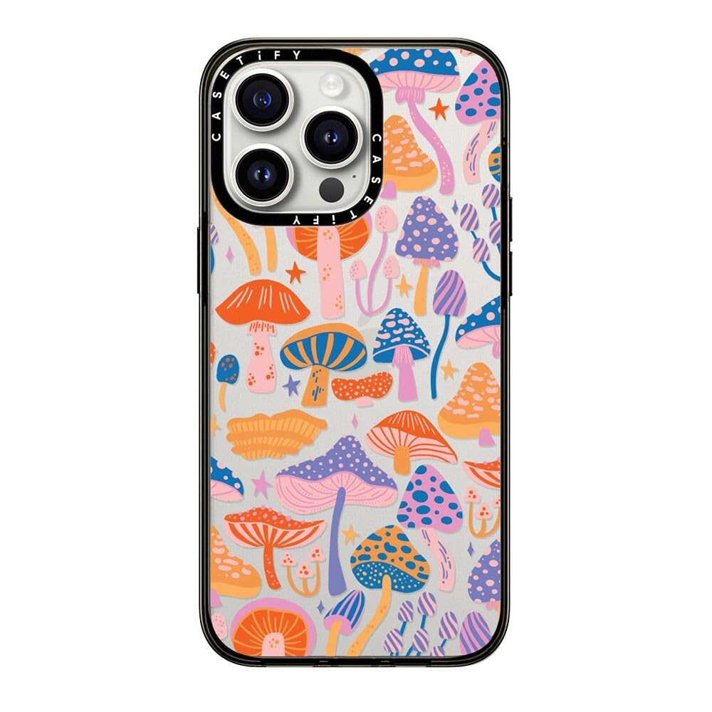 Casetify Compact Iphone 15 Pro Max Case [2X Military Grade Drop Tested / 4Ft Drop Protection]   Cute Prints   Magic Mushrooms