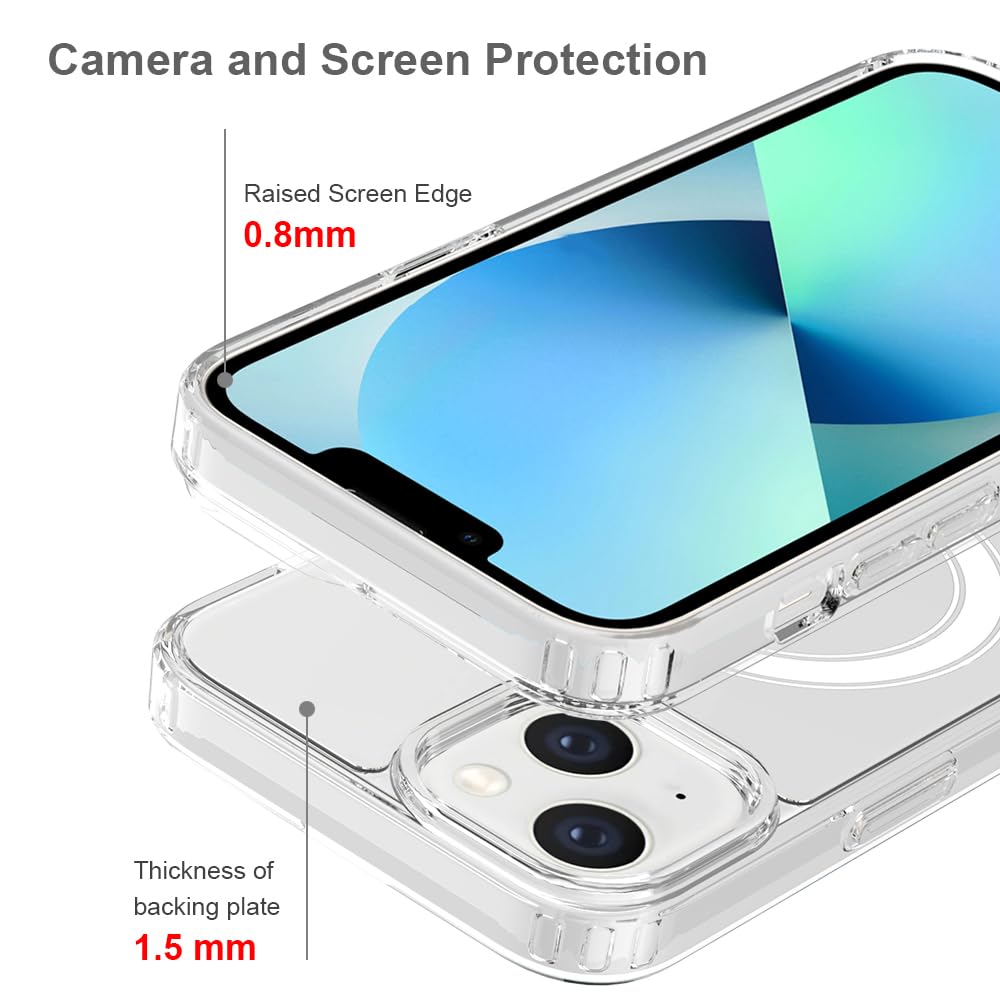 For Iphone 13 Mini/Iphone 12 Mini Case 5.4 Inch [Compatible With Magsafe] Shockproof Slim Phone Bumper Cover, Magnetic Phone Cas