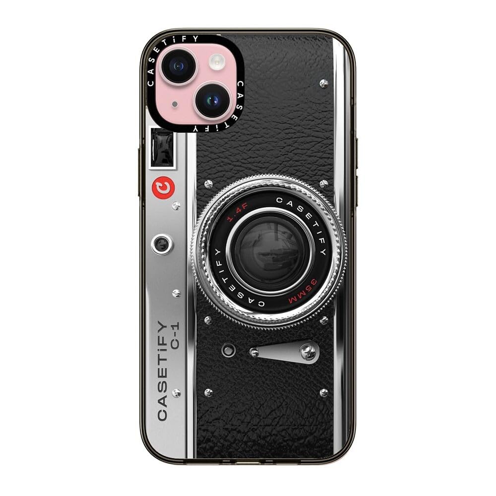 Casetify Compact Case For Iphone 15 Plus [2X Military Grade Drop Tested / 4Ft Drop Protection]   Camera Case   Classic   Clear B