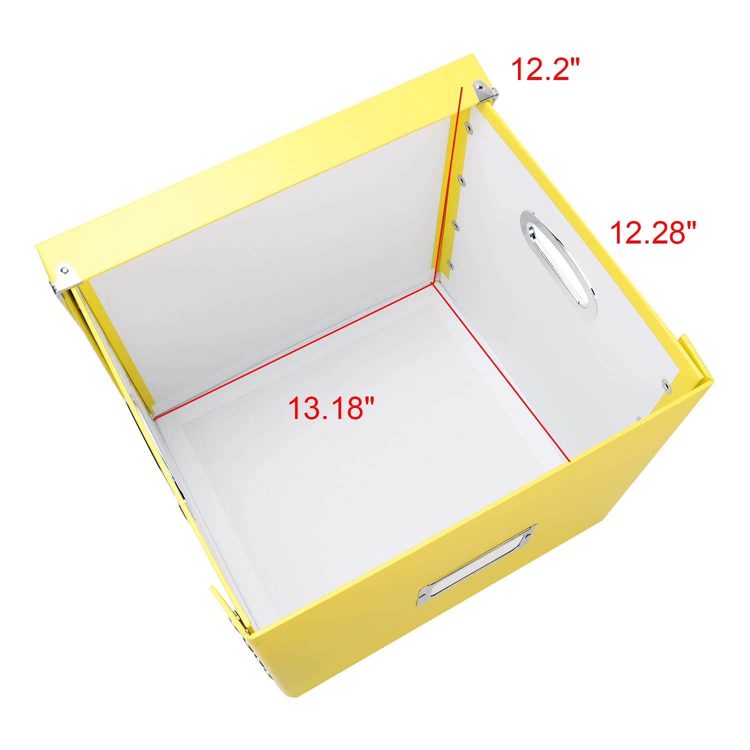 Snap N Store Vinyl Record Storage Box   12''   1 Pack  Crate Holds Up To 75 Vinyl Albums   Yellow