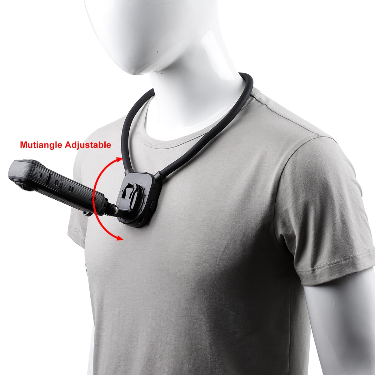 Pellking Neck Mount Holder For Insta360 X4,360 Degree Rotation Hands Free Neck Phone Holder Pov/Vlog Neck Mount Video Recording