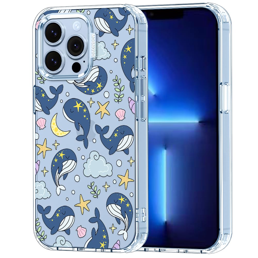 MOSNOVO for iPhone 13 Pro Case, Shockproof Military-Grade Protection 6.6ft Drop Tested, Clear Phone Case for iPhone 13 Pro, Moon
