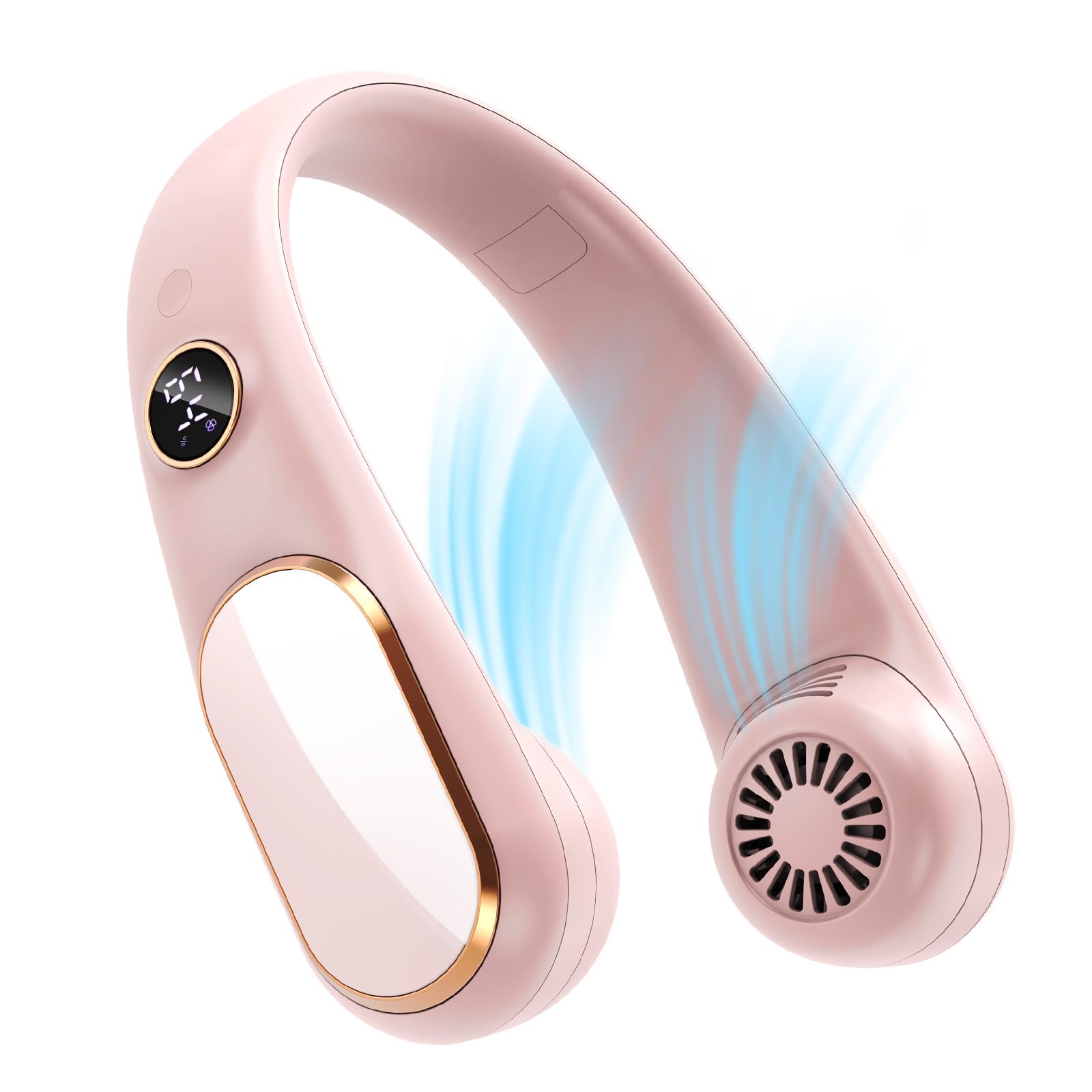 Koonie Neck Fan Rechargeable 5 Speeds, Portable Personal Fan, Hands Free Bladeless Fan, Battery Operated Wearable Fan Adjustable