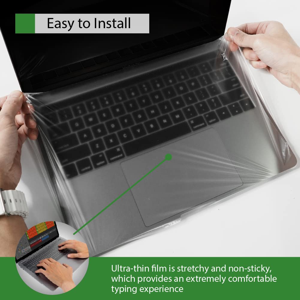 Fully Covered Keyboard Cap Keyboard Cover For Apple Macbook Pro 13'' 2016 2017 2018 2019 2020 2021 2022 2023 [3 Pack]   5X Thinn