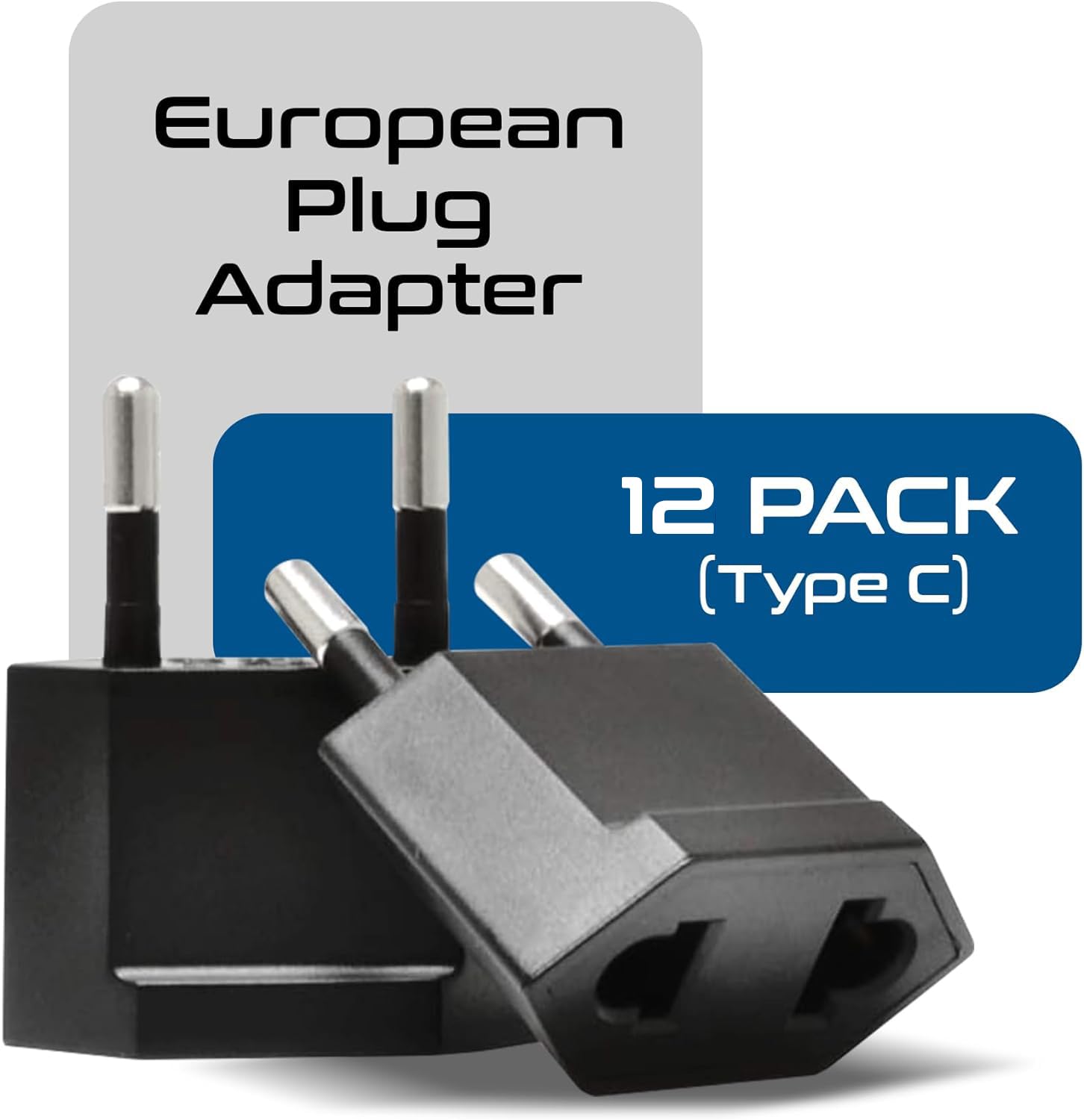Ceptics Usa, Canada To European Plug Adapter   Type C Adapter Compatible In Europe, Canada To European Travel Plug Adapter Ideal