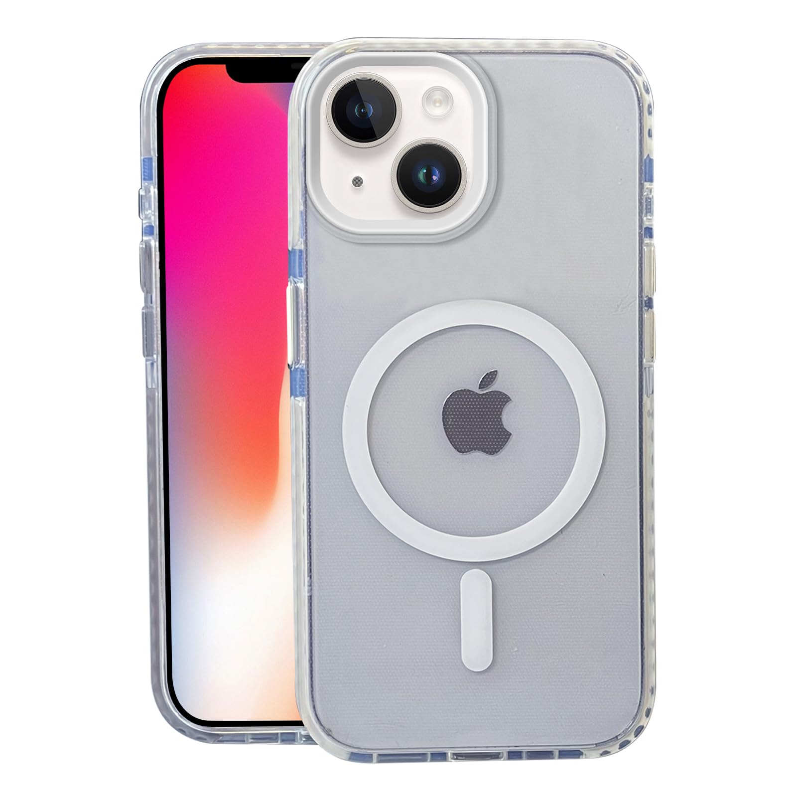 Nimeey for iPhone 13 Case,MagSafe Compatible,Matte Soft Slim Shockproof Cover,Anti-Fingerprint,Anti-Yellowing,Anti-Scratch Back,
