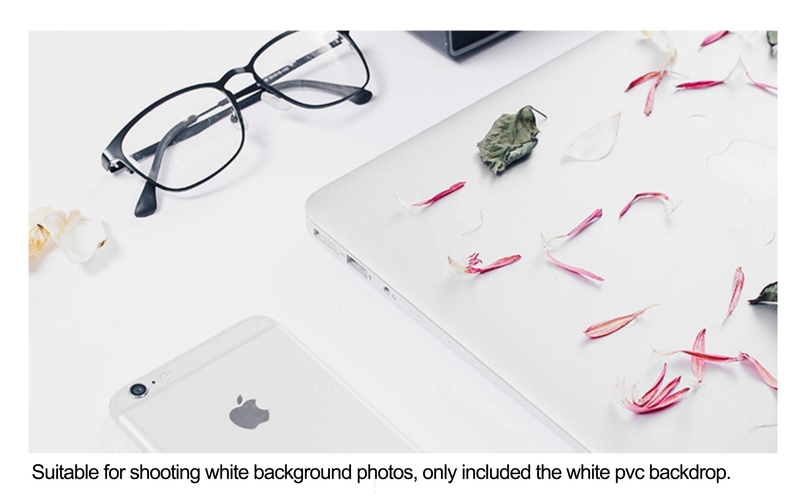 Meking White Pvc Backdrop, 30X60Inch/80X150Cm Matte & Reflective Pvc Vinyl Seamless Photography Background For Studio Video Phot