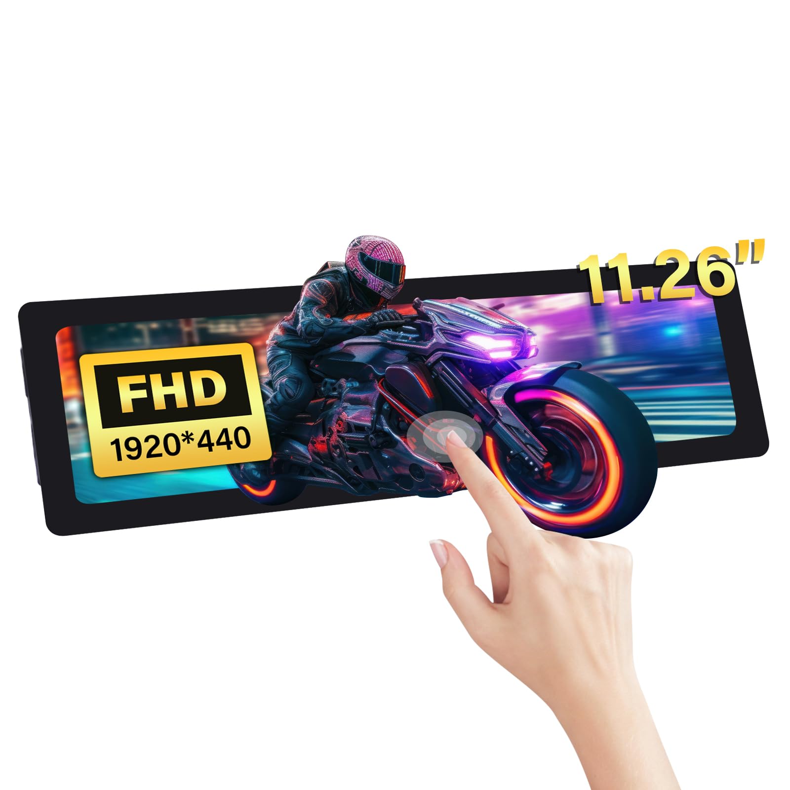 GeeekPi 11.26 inch 1920x440 HDMI LCD Capacitive Touch Screen for Raspberry Pi 5/4B/3B+/3B