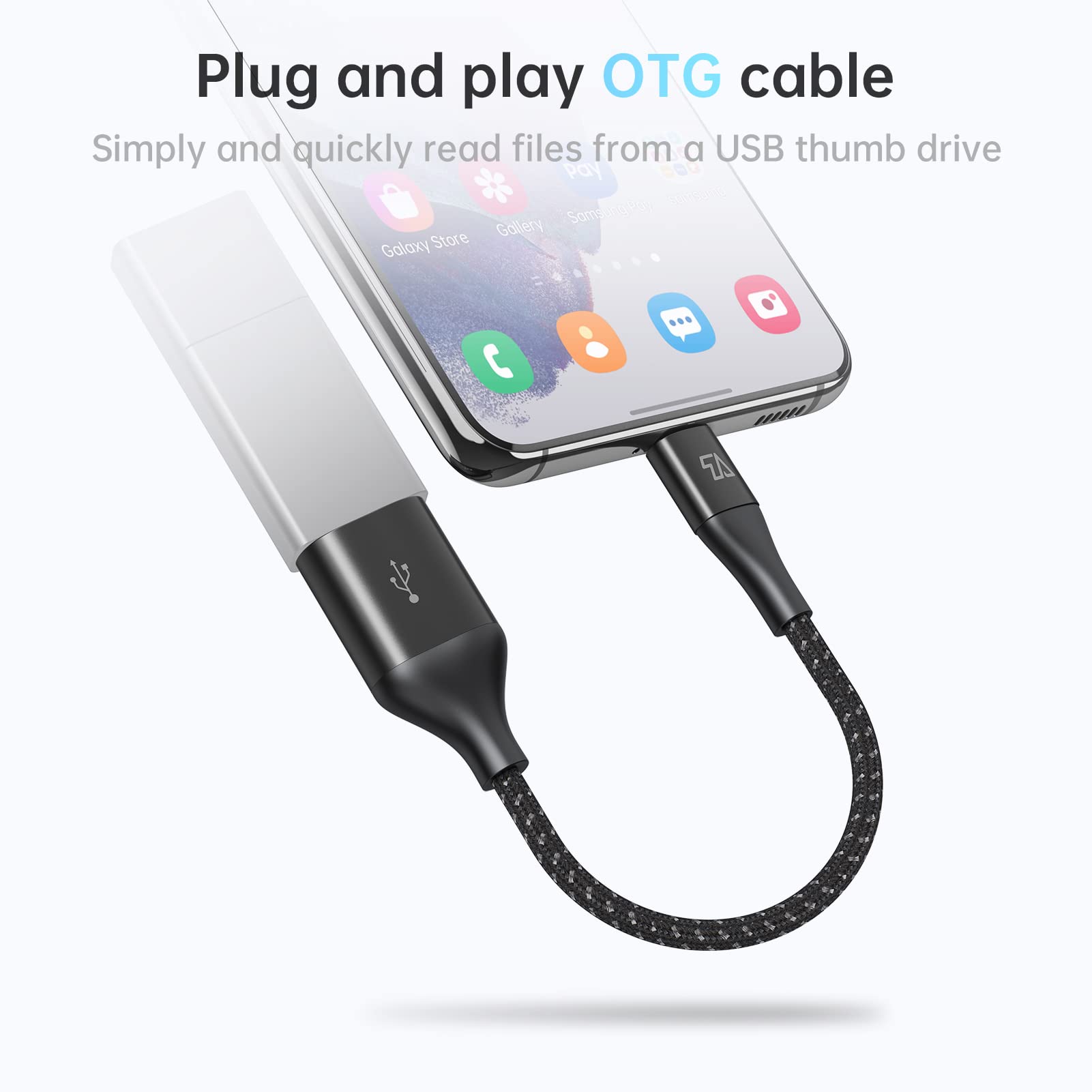 TeleAdapt USB C to USB Adapter 3.1 Gen2 OTG 10Gbps Black C0401B