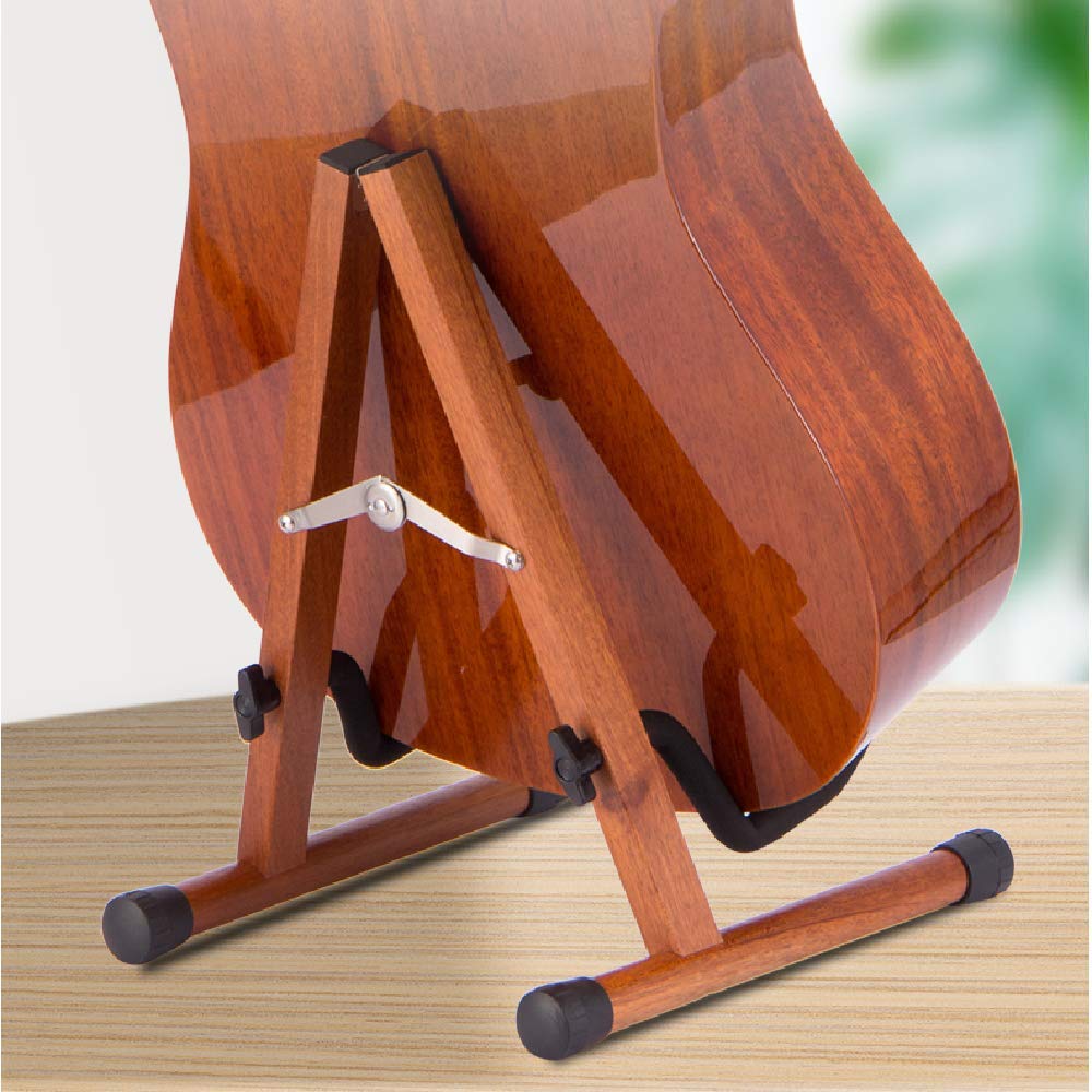 Koldot Wooden Guitar Stand For Acoustic Electric Bass Classical Guitar Banjo Ukulele Portable Folding A-Frame Travel Guitar Stan