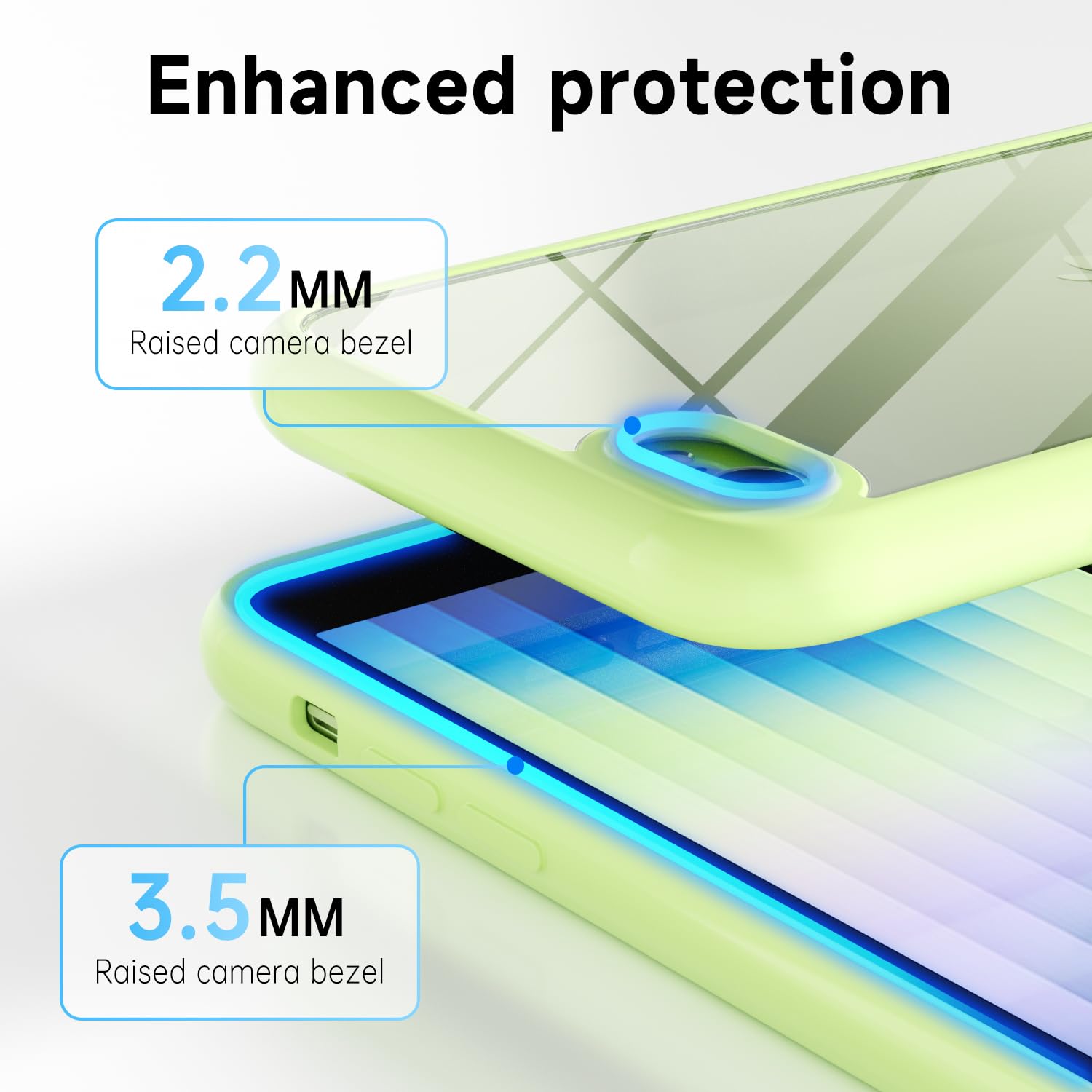 Loeoel For Iphone Se 2022/2020/ 7/8 Case Clear, Transparent Hybrid Se 2022 Phone Case [Hard Plastic & Soft Silicone Bumper] Acry