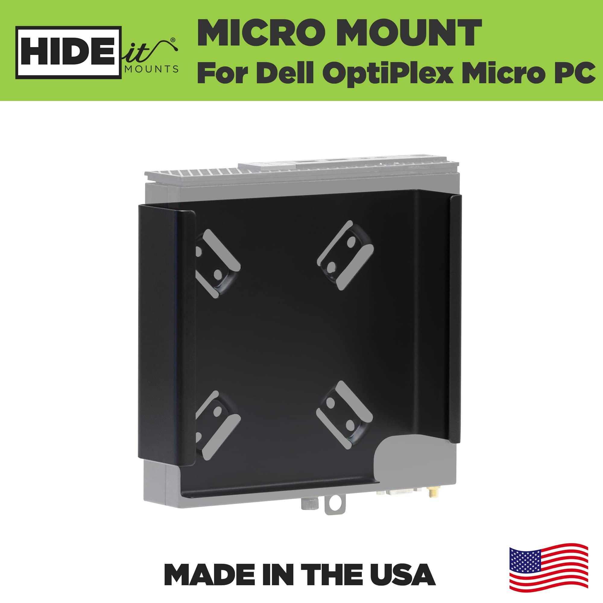 Hideit Mounts Micro Mount For Dell Optiplex Micro Pc   American Company   Steel Vesa Mount For Dell Optiplex   Monitor Mount, Wa