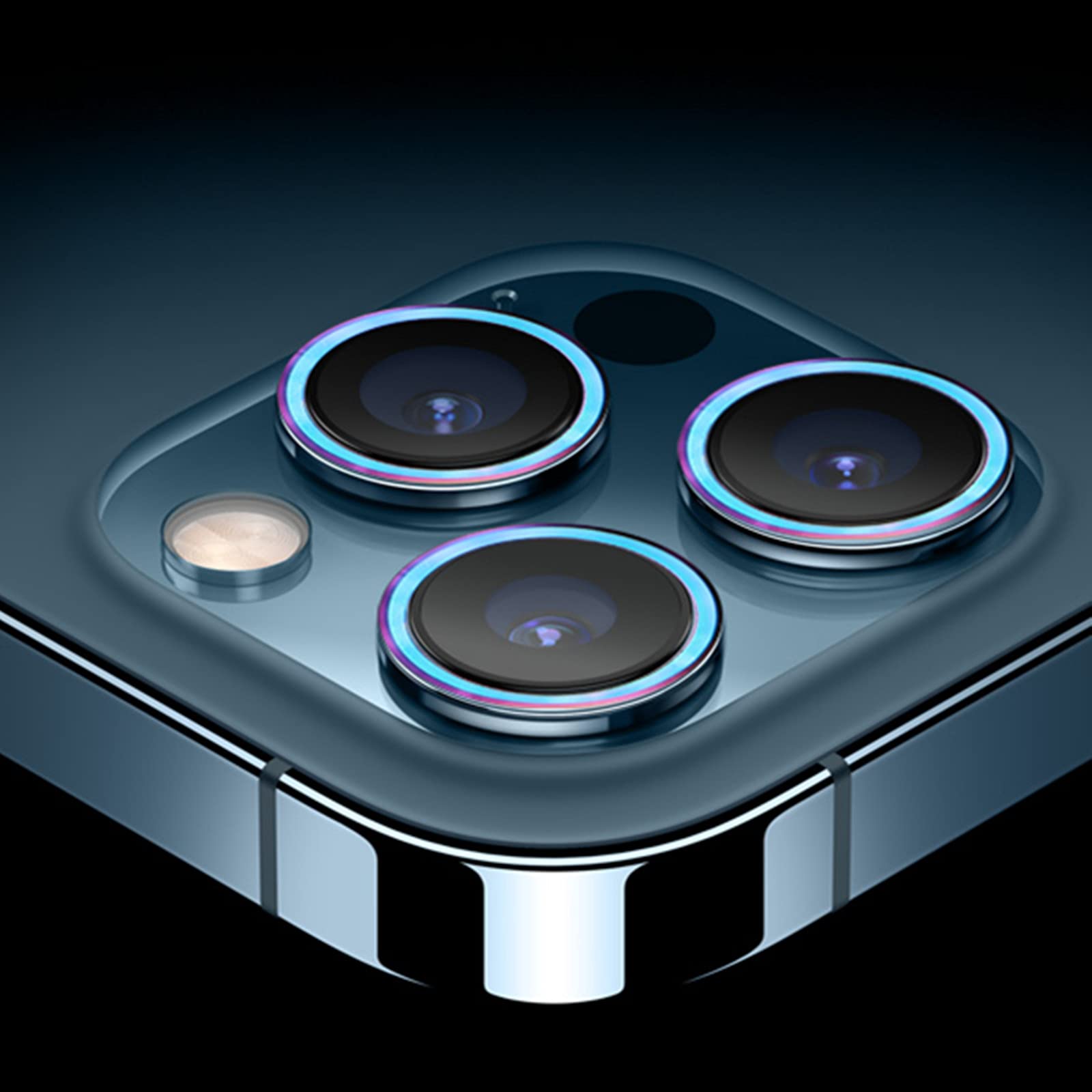 Suwei Camera Lens Protector,For Iphone 11/12/12Mini,Aluminum Alloy Lens Ring Cover,Screenprotector Lens Shield, Precise Position