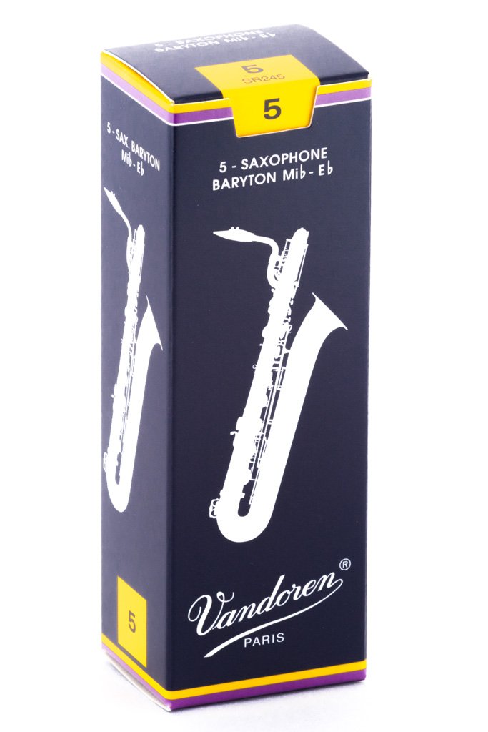 Vandoren Sr245 Bari Sax Traditional Reeds Strength 5; Box Of 5