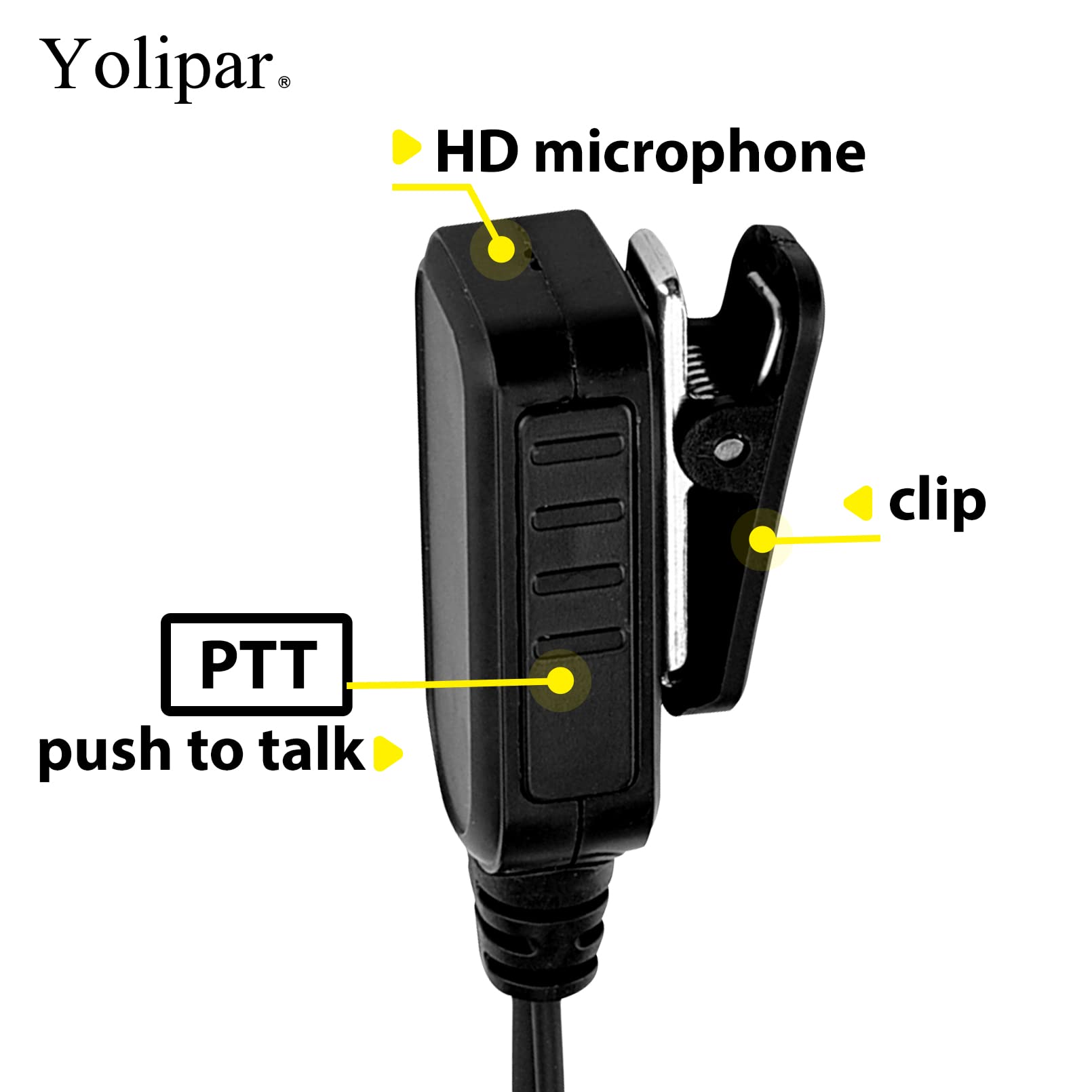 Yolipar Single Wire Earpiece Surveillance Kit Compatible With Retevis H 777 Rt1 Rt21 Rt22 Baofeng, Btech, Kenwood, Arcshell Ar 5