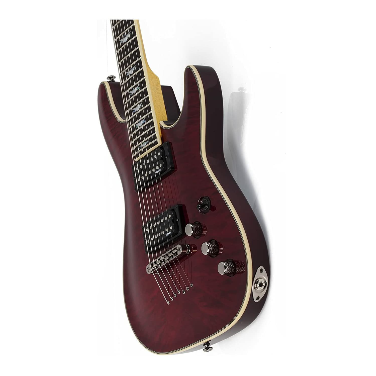 Schecter Omen Extreme 7 Electric Guitar   Black Cherry