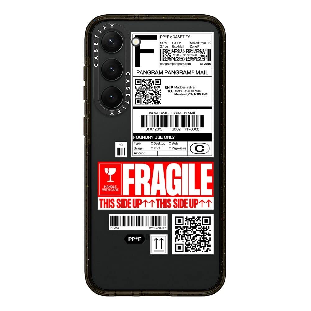 Casetify Impact Samsung Galaxy S23+ Case [4X Military Grade Drop Tested / 8.2Ft Drop Protection]   Pp 0008   Clear Black