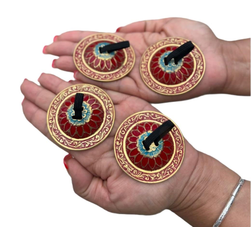 Dharmaobjects Belly Dancing Lotus Pro Finger Zills Or Cymbals (Red)