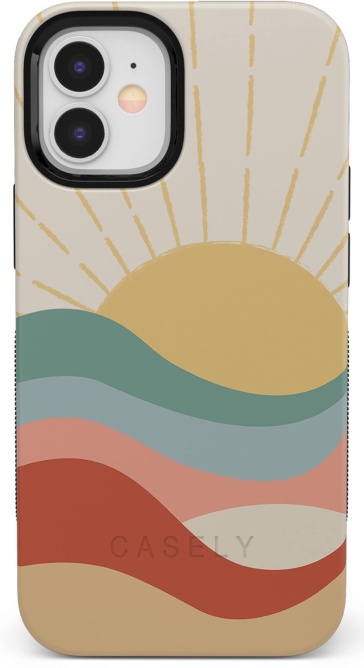Casely Iphone 11 Case Here Comes The Sun Cute Colorblock Sunset Case