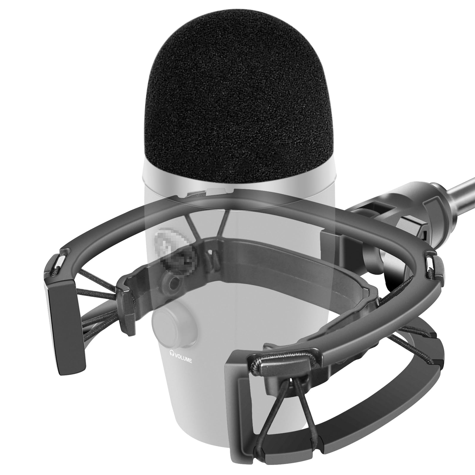 Borenbuir Yeti Nano Shock Mount with Pop Filter, Custom Built for Yeti Nano Mic,Anti-Vibration Suspension Shock Mount Holder Cli