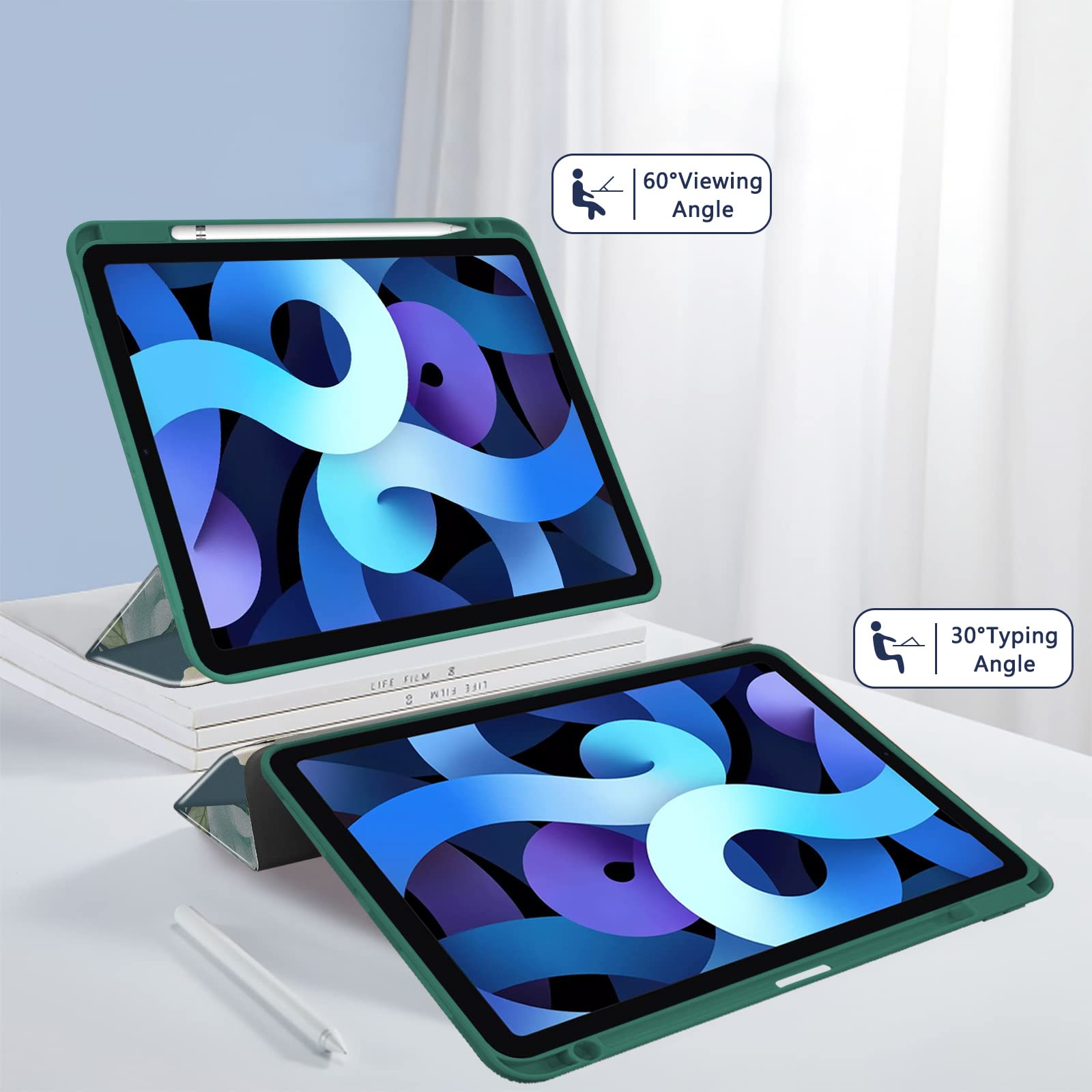 Topperfekt For Ipad Air Case 5Th / 4Th Generation 10.9 Inch (2022/2020),Ipad Pro 11 Inch Case With Transparent Shockproof Back C