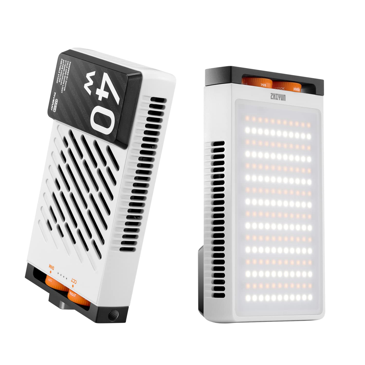 Zhiyun M40 Led Video Light, Fiveray M40 40W Bi Color Portable Light Panel For Photography 14000 Lux@0.3M 2700K 6200K Cri 96+/Tlc