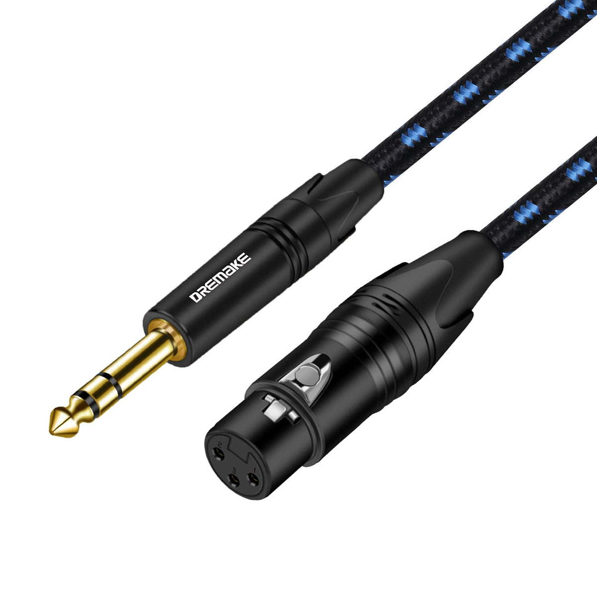 Dremake Xlr To 6.35Mm 1/4 Inch Mic Cable, 10Ft 6.35Mm 1/4 Inch Trs Male To 3-Pin Xlr Female, Xlr To Trs Quarter Inch Balanced In