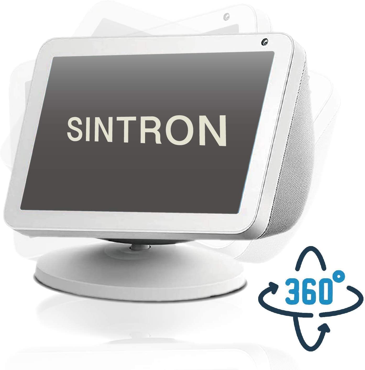 Sintron Smart Display Stand For Echo Show 5 & Echo Show 8 (1St Gen And 2Nd Gen)   Adjustable Magnetic Stand Mount With 360 Degre