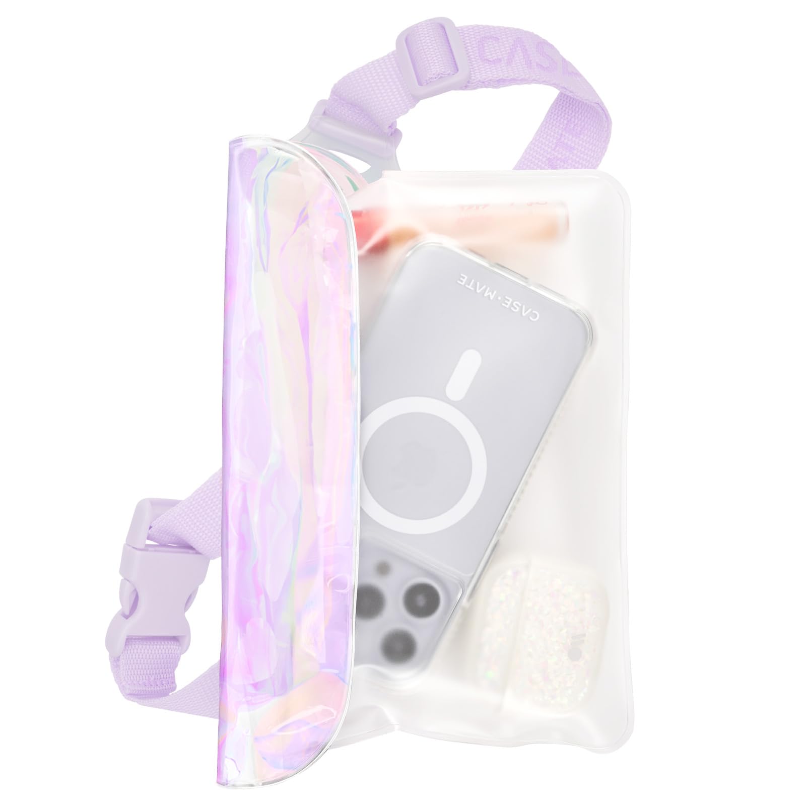 Case-Mate Soap Bubble IP68 Waterproof Phone Pouch/Case with Triple Seal Protection, Adjustable Strap - Waterproof Fanny Pack for