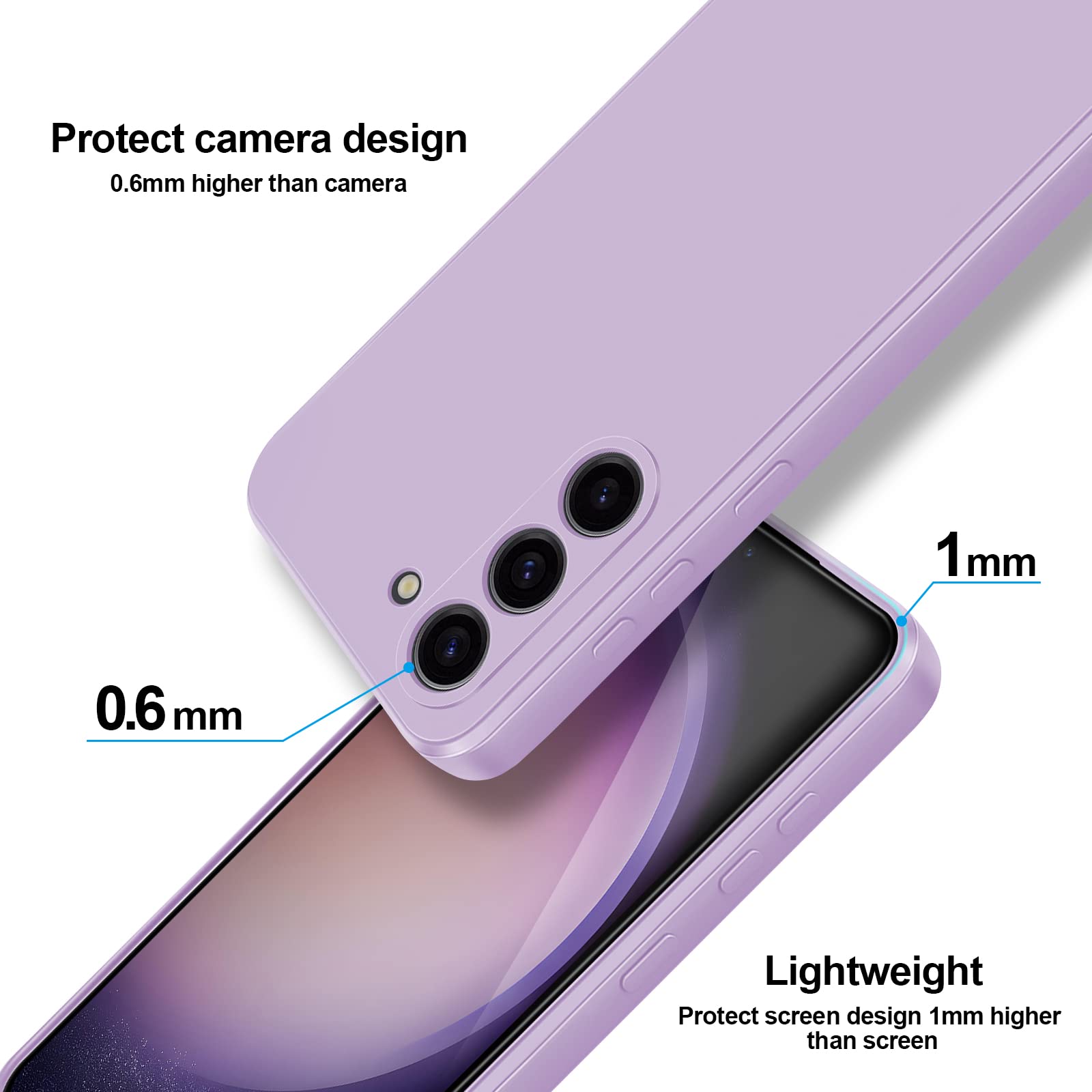 Giiyoon Silicone Case Compatible With Samsung Galaxy S23 Plus 5G, Full Body Silky Soft Touch Phone Case With Camera Protection,