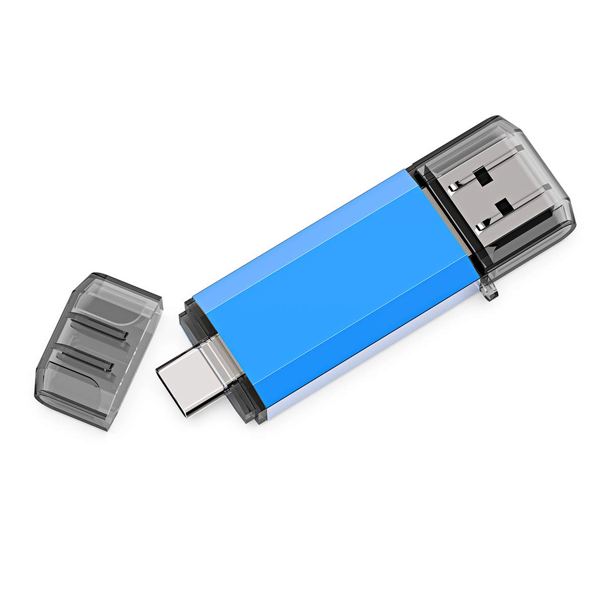 Kalsan 128Gb Usb Flash Drive, Type C Dual Usb Disk(Usb A 3.0/Type C 3.0), High Speed 128Gb Thumb Drive 128Gb Usb Pen Drive For Type C Smartphones, Tablets, Pc, New Macbook Blue