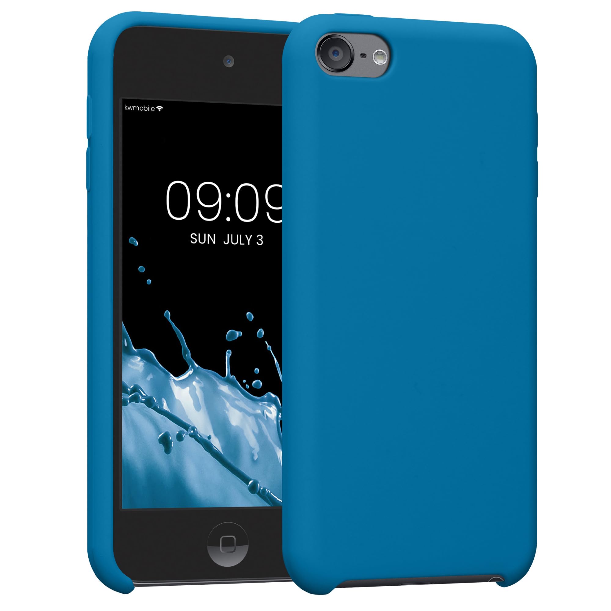 Rubberized Tpu Case For Apple Ipod Touch 6G / 7G (6Th And 7Th Generation)   Caribbean Blue