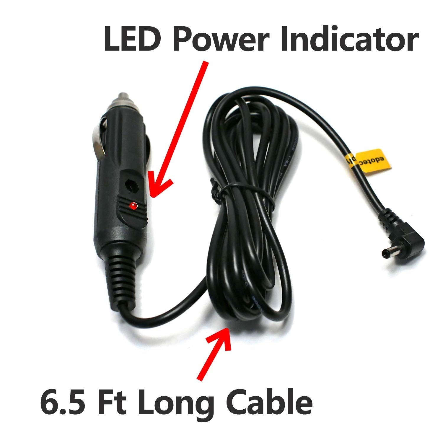 Edo Tech Car Adapter Cable Power Cord For Cobra Rad480I 250 350 450 500G 950 Xrs9955 Spx6655 Spx955 Spx5500 Esd9275 Esd9110 Esd7