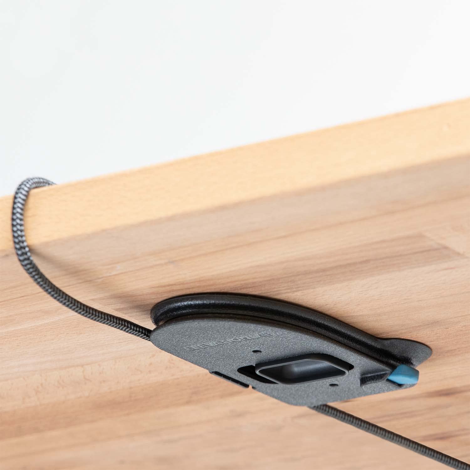 Elevation Lab Quickdraw Under Desk Cable Organizer 2 Pack Adjustable Plastic Black