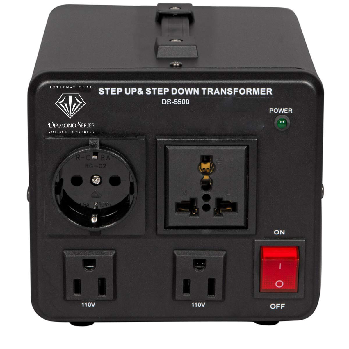 Dynastar Step Up & Step Down Voltage Converter And Transformer, 110 220 To 220 240 Volts; Heavy Duty, Extra Durable Lifetime Coi