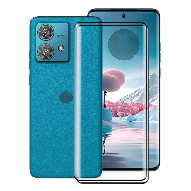 Kjyfoani For Motorola Edge 40 Neo Screen Protector Tempered Galss, [2 Pack] High Clear [9H Hardness] [Bubble Free] Screen Temper