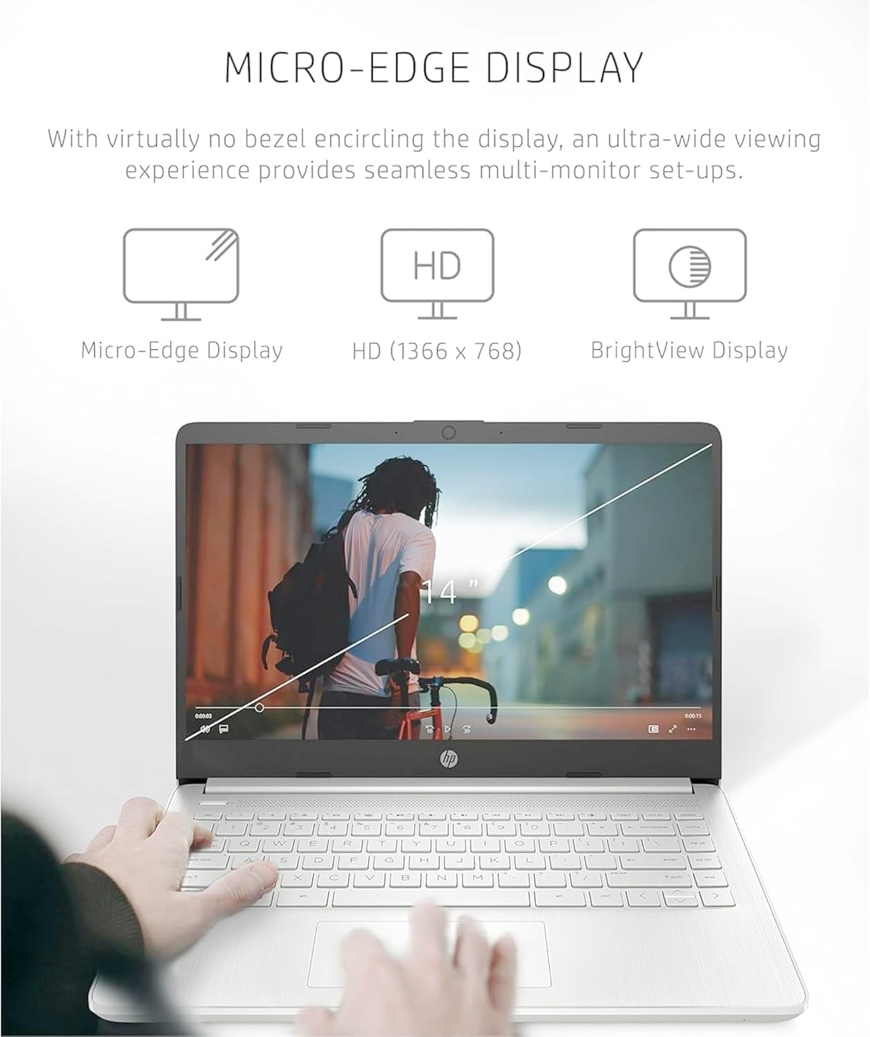 Hp Flagship 14'' Laptop With Free Ai-Powered Microsoft 365 | Bluetooth Earphones | 16Gb Ram | 512Gb External Drive & 64Gb Onboar