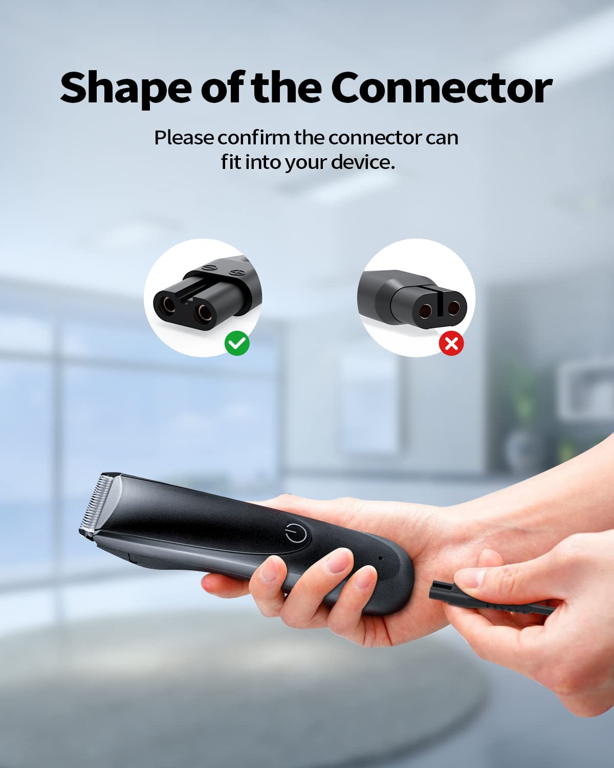 5Ft Charger Replacement Fit For Manscaped Lawn Mower 3.0/2.0 Electric Groin Hair Trimmer Manscape Power Supply Cord