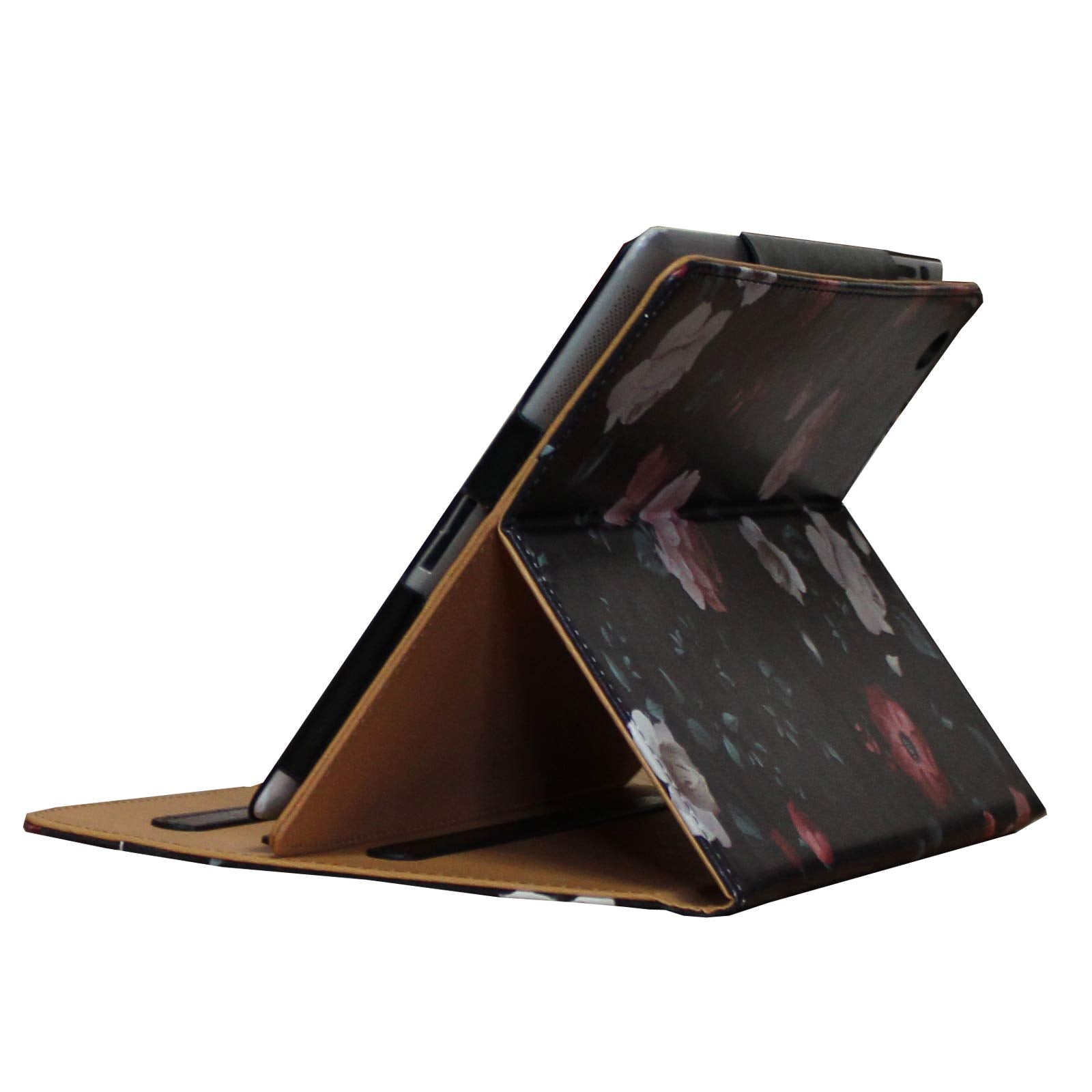 For Ipad 9.7 6Th/5Th Generation 2018/2017, Ipad Air/Air 2 Case, Jytrend Multi Angle Viewing Stand Folio Smart Cover With Pocket For A1893 A1954 A1822 A1823 A1474 A1475 A1476 A1566 A1567 (Flower/Black)