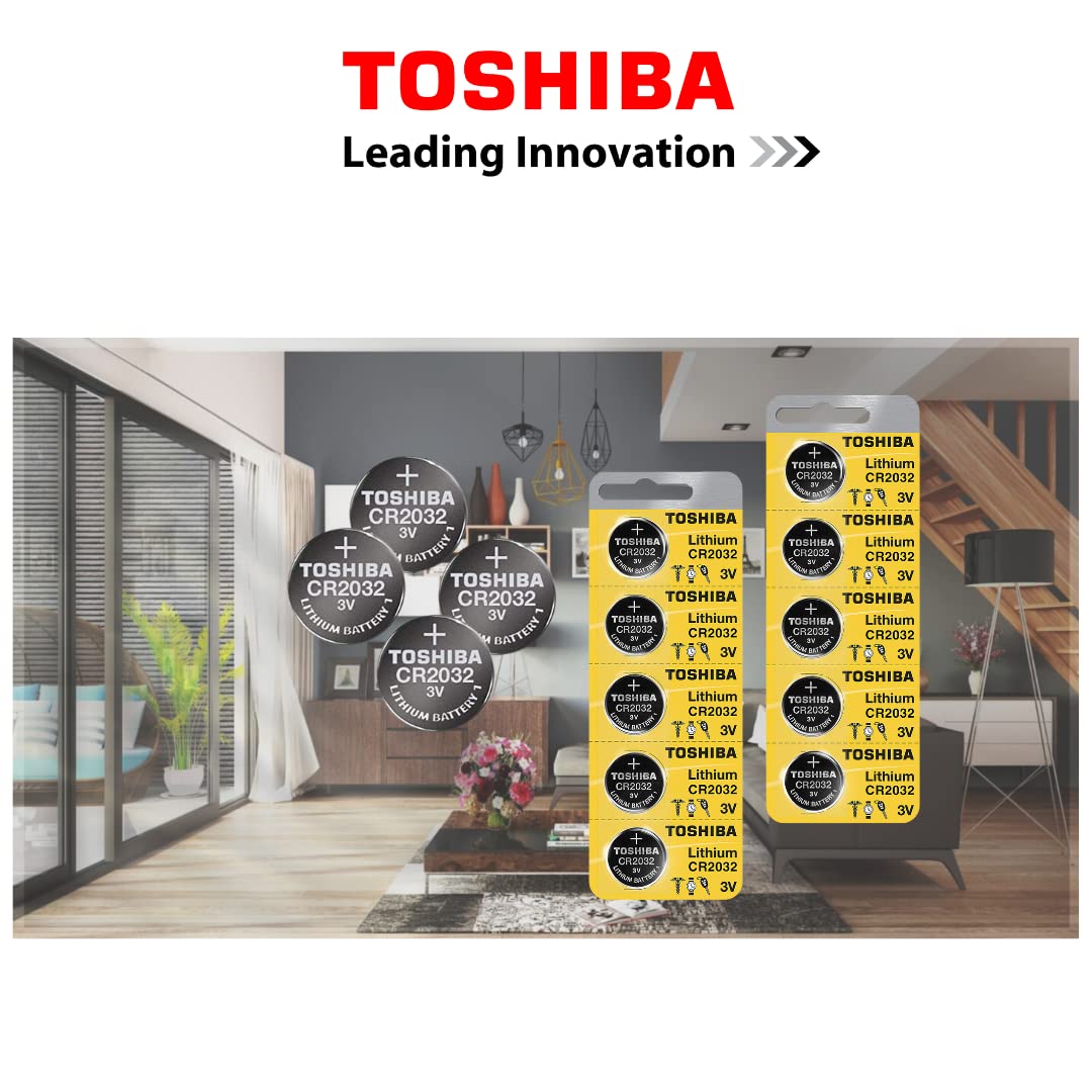 Toshiba Cr2032 3 Volt Lithium Coin Battery (100 Batteries)